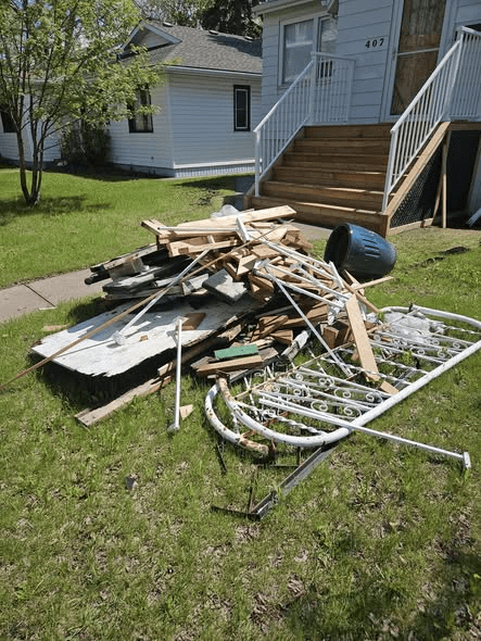 Front Yard Debris Removal